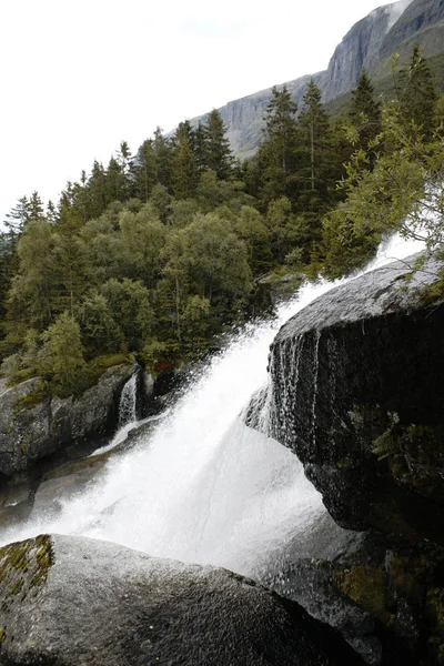 Cachoeira Natureza Fluxo Água — Fotografia de Stock