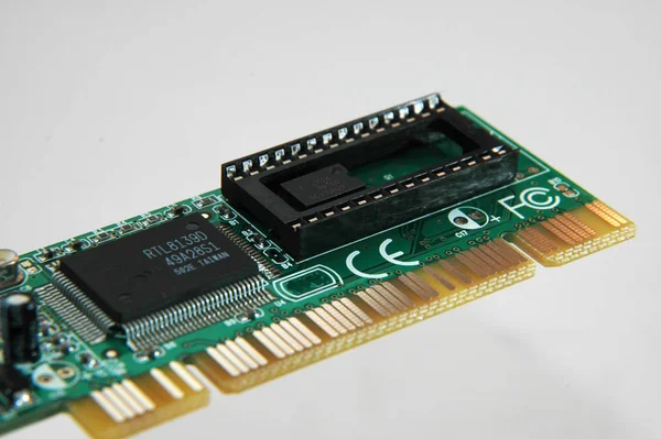 Microcircuitos Computador Fundo Eletrônico — Fotografia de Stock
