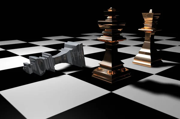 Šachová Partie Šachmat — Stock fotografie