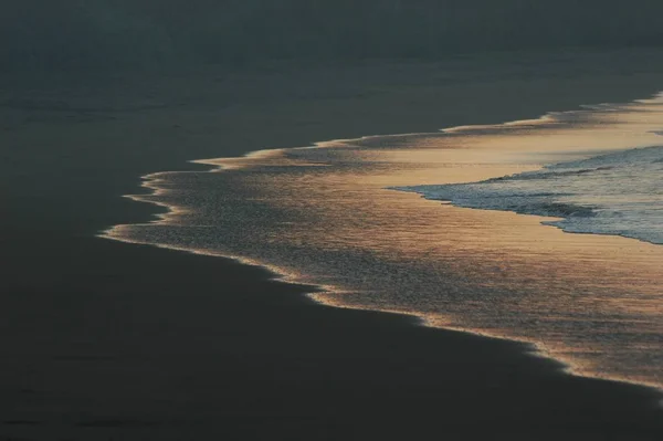 Estado Ánimo Especial Amanecer Las Playas Negras Este Java Tomado — Foto de Stock