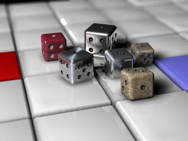 Roll Dice Game Cubes — Stock Photo, Image
