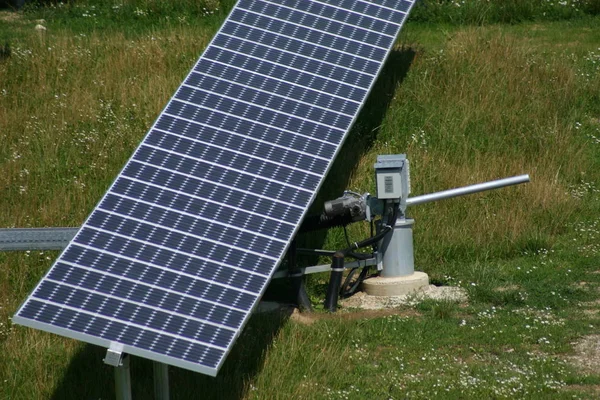 Sistema Energía Solar Generación Solar Electricidad — Foto de Stock