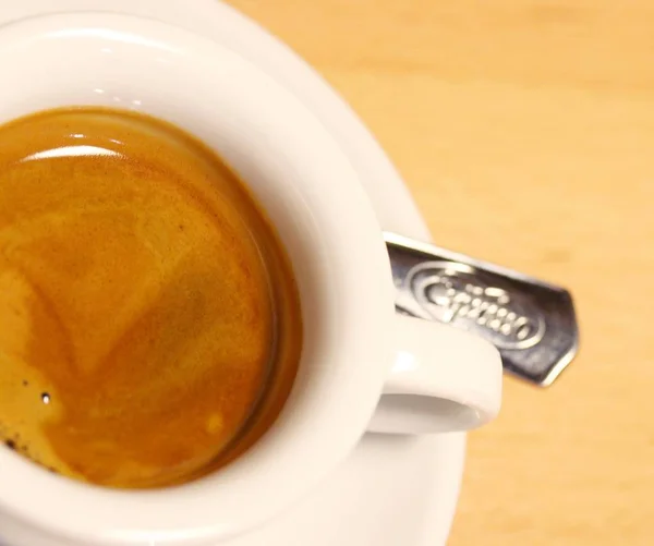 Delizioso Caffè Appena Fatto Vista Vicino — Foto Stock
