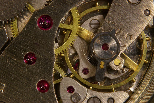 Vida Interior Reloj Bolsillo Russiano Nmanual 100Mm Pentax Macro Lente — Foto de Stock