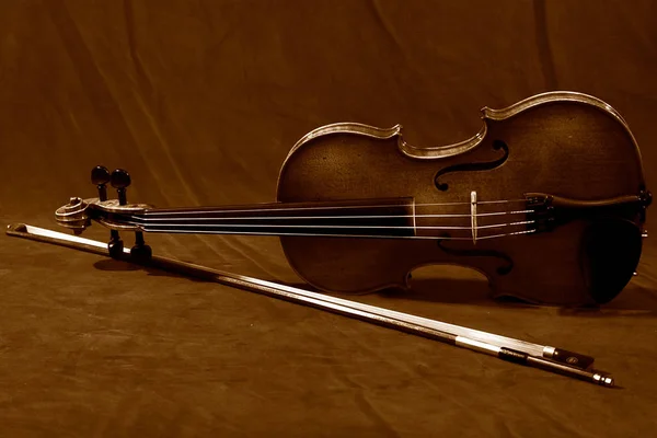 Violin Musikinstrument Närbild — Stockfoto