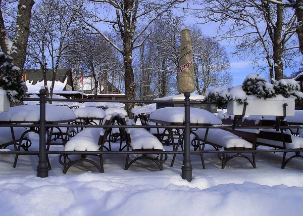 Biergarten Titisee Schwarzwald — Stockfoto