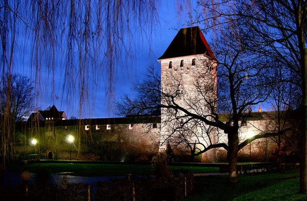 Malebný Pohled Majestátní Středověkou Architekturu — Stock fotografie