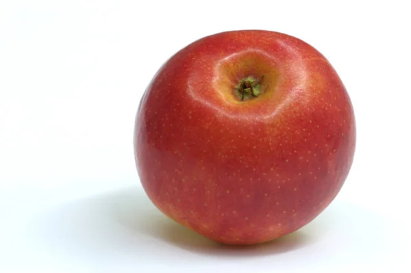 Pomme Rouge Sur Fond Blanc — Photo