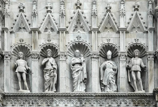 Merkezde Como Santa Maria Maggiore Katedrali Meryem Bebek Nın Portalının — Stok fotoğraf