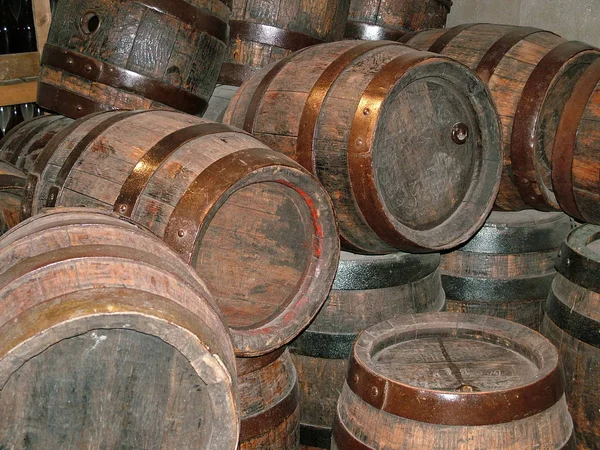 Beer Museum Jever Beautiful Old Barrels Were Admired Were Verstapelt — Stock Photo, Image