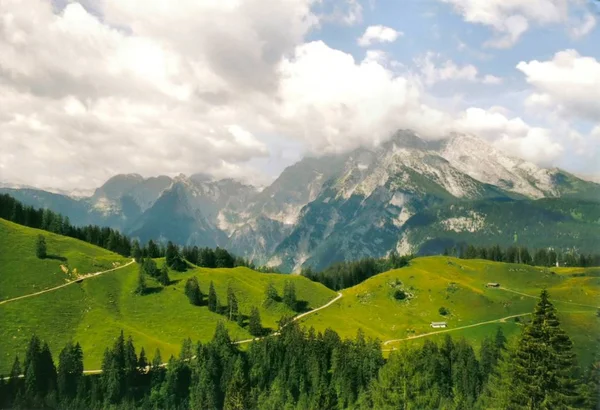 Vista Panorâmica Bela Paisagem Alpes — Fotografia de Stock