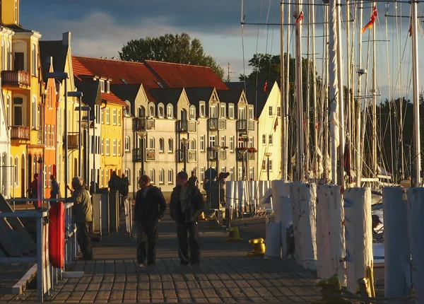 Esti Séta Kikötő Mellett Sonderborg — Stock Fotó