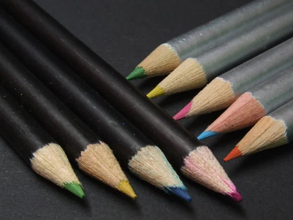 Schreibwaren Bleistifte Zeichnungen Und Bürogegenstände — Stockfoto