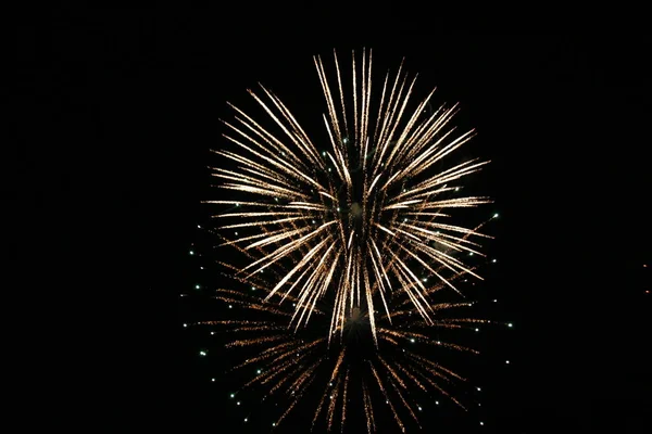 Fireworks Silver Bouquet Doubly — Stock Photo, Image