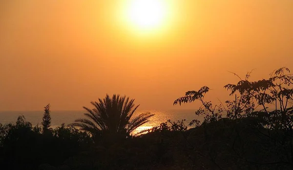 Landschaft Sonnenuntergang Himmel Abend — Stockfoto