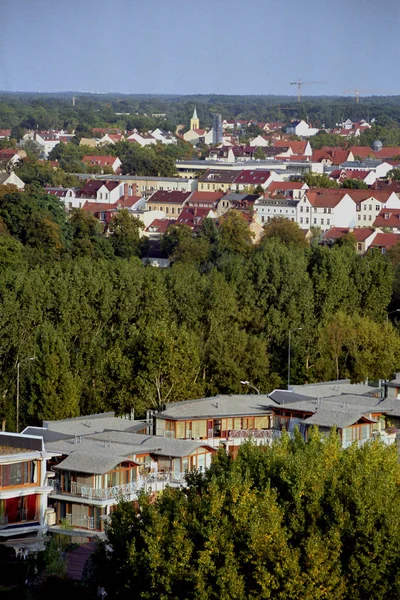 Kilátás Potsdam Mitte Felett Babelsberg Kerület Előtérben Kígyó Közel Keleten — Stock Fotó