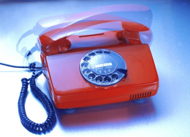old telephone in the shape of a phone clipart