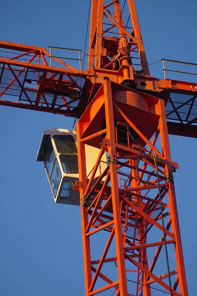 Vista Panoramica Del Cantiere Con Gru — Foto Stock