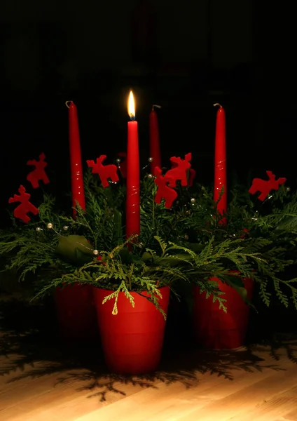 Schilderachtig Uitzicht Kerstvakantie Decoratie — Stockfoto