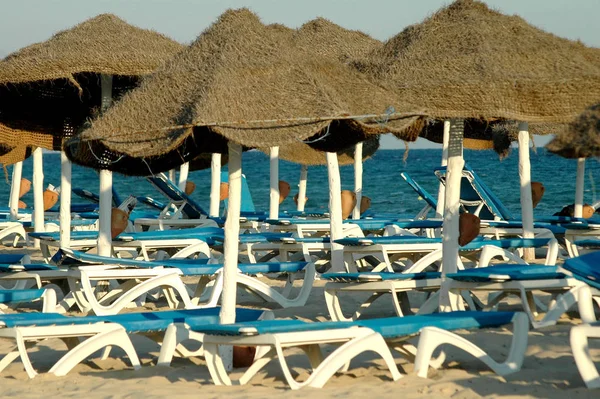 Escena Playa Hammamet Tunisia — Foto de Stock