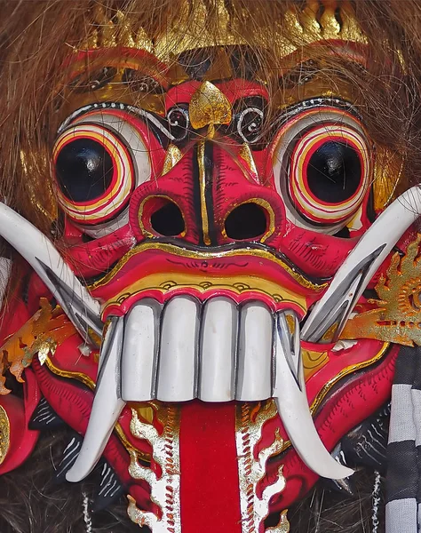 Detailní Záběr Masky Rangda Bali Indonésie — Stock fotografie
