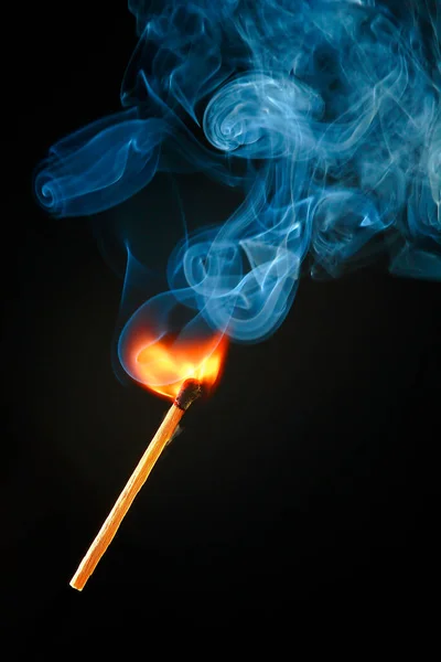 Igniting Match Fire Match — Stock Photo, Image