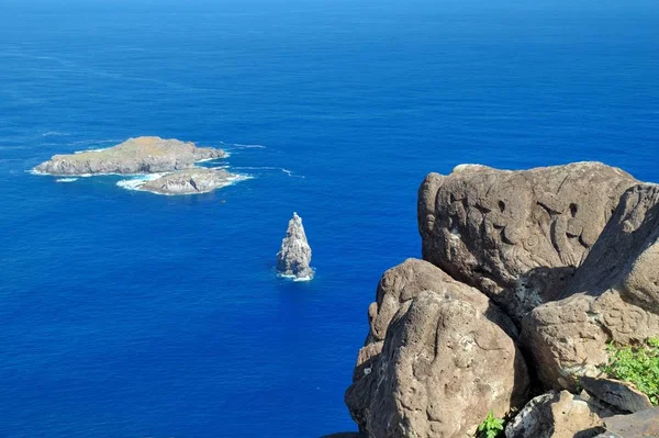 Felszeichnungen Auf Rapa Nui — Stockfoto