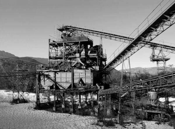 Planta Clasificación Gravas Abandonada — Foto de Stock