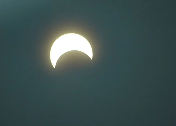 Éclipse Solaire Dans Ciel Astronomie — Photo