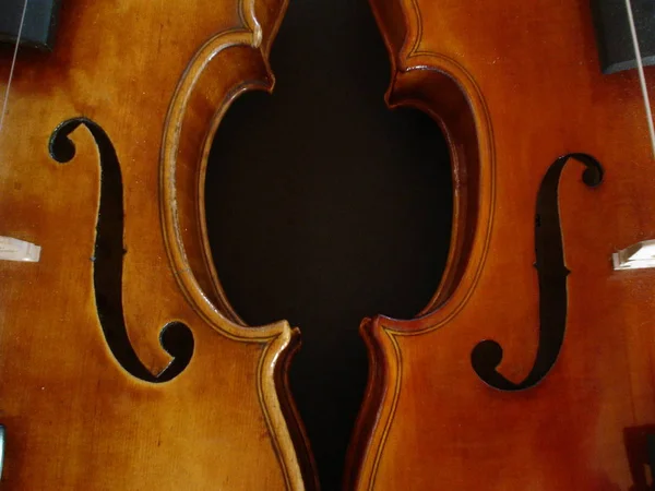 Violino Clássico Fundo Madeira — Fotografia de Stock