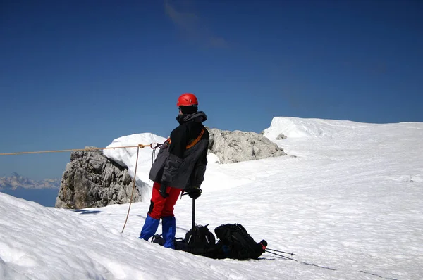 Auf Eis Und Schnee Ist Auch Sommer Möglich Naufgenommen Juni — Stockfoto