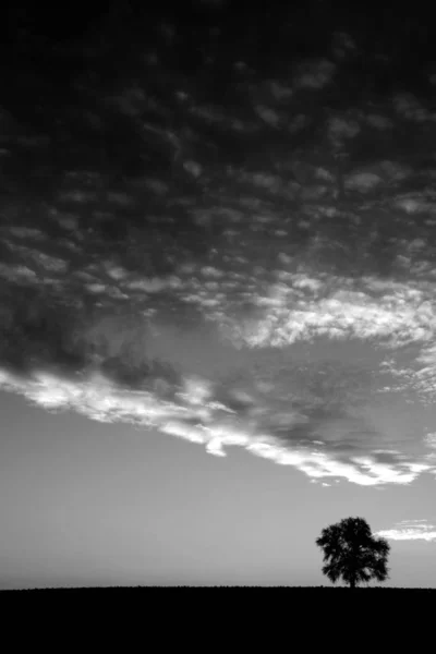 Zwart Witte Wolken Aan Hemel — Stockfoto