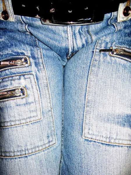 Jeanstasche Mit Blauer Jeans — Stockfoto