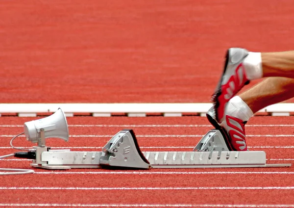 Piste Course Sur Stade — Photo