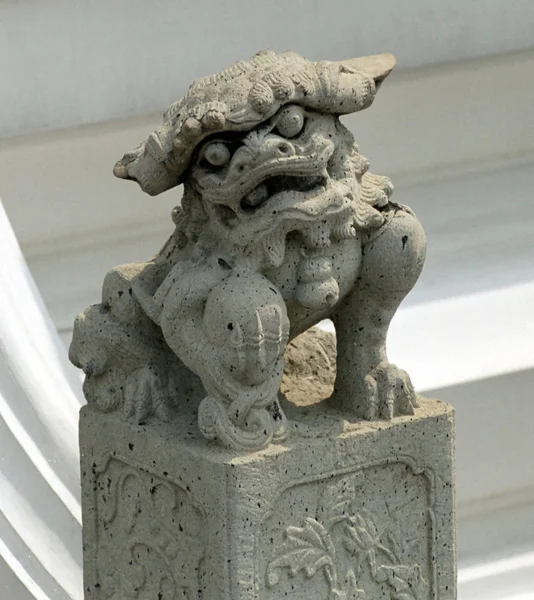 Chinese Guardian Figure Stone Form Lion — Stock Photo, Image