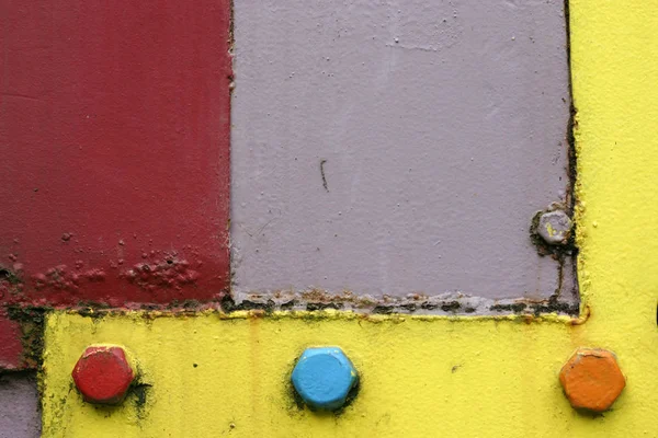 Mur Acier Peint Couleur — Photo