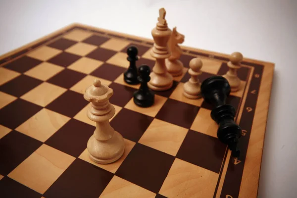 Σκακιστικά Ειδώλια Παιχνίδι Τουρνουά Επιτραπέζια Αθλήματα — Φωτογραφία Αρχείου
