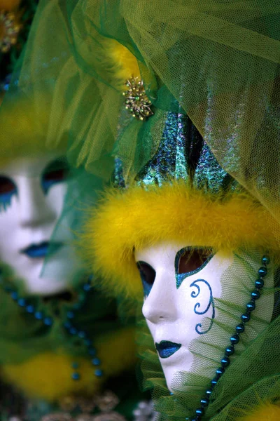 Karnaval Topeng Venice Kostum Dan Masker Wajah — Stok Foto