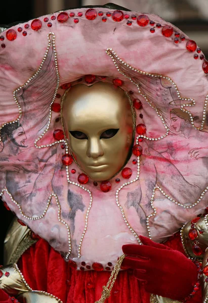Venedik Maskeli Balo Kostümler Yüz Maskesi — Stok fotoğraf