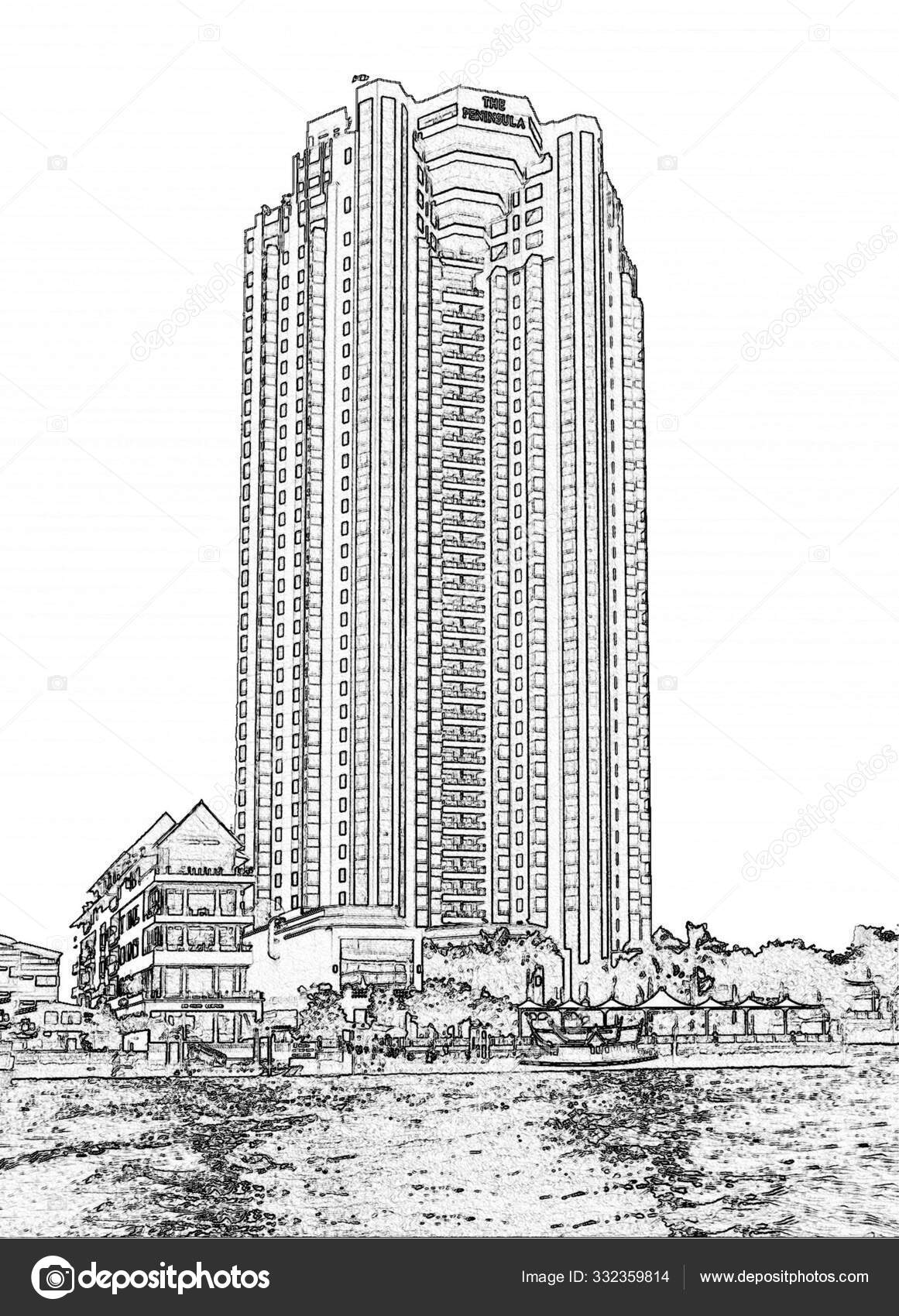 Gambar Sketsa Pemandangan Kota JokiBot