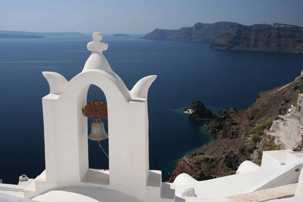 Torre Della Chiesa Santorini — Foto Stock