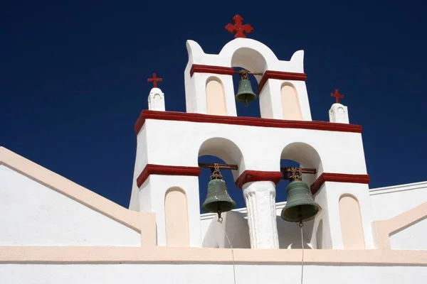 Torre Iglesia Santorini —  Fotos de Stock
