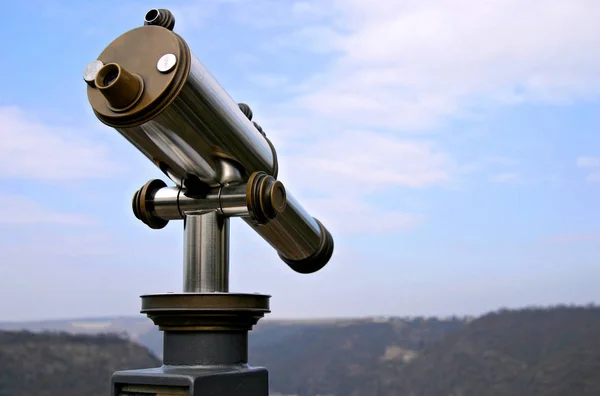 Telescópio Loreley Vale Rinoceronte Médio Património Mundial Unesco — Fotografia de Stock