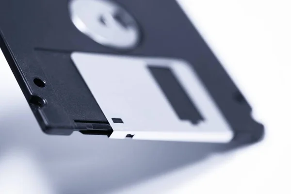 Closeup View Black Diskette — Stock Photo, Image