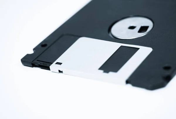 Siyah Diskette Yakın Plan Görünümü — Stok fotoğraf