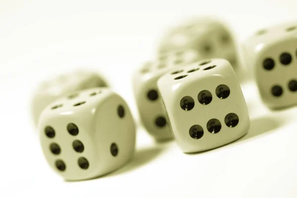 Τυχερά Παιχνίδια Κύβος Ζάρια Παιχνίδι Της Τύχης — Φωτογραφία Αρχείου