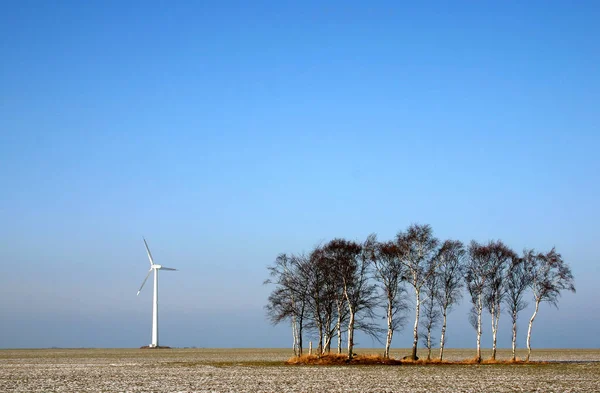 Вітрова Енергетична Турбіна Вітрова Електростанція — стокове фото