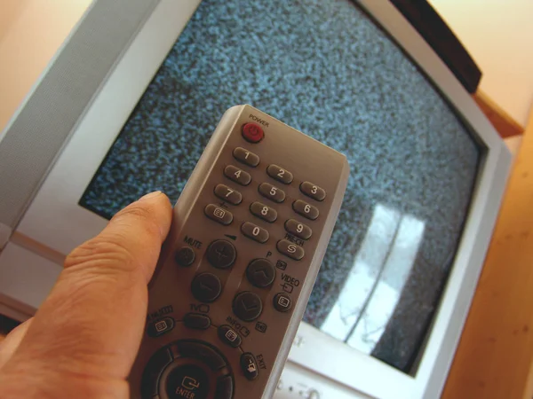 Interruptor Mano Televisión — Foto de Stock