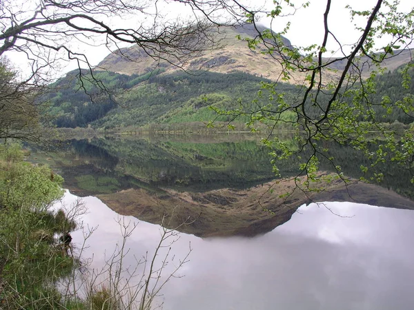 Lac Montagne Dans Les Hautes Terres — Photo