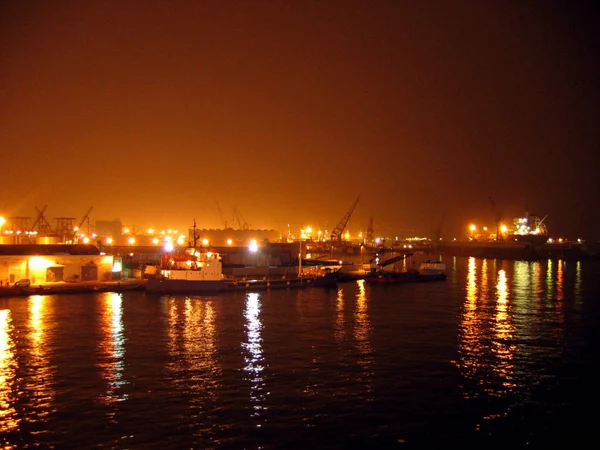 Porto Nápoles Noite — Fotografia de Stock